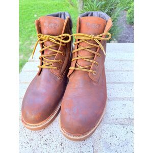 B.A.T. Work Insulated Leather Boots Mens 13 Brown Thermal Oil Resistant Laced